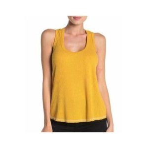 Socialite Women's Top Mustard Yellow Size XS Knit Racerback Tank Shirt